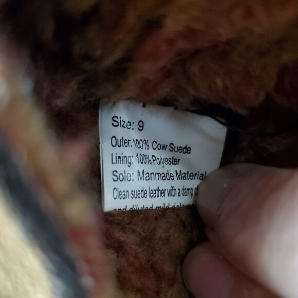 Muk Luks Lined Leather Moccasins  Brown Size 9 - Picture 8 of 10